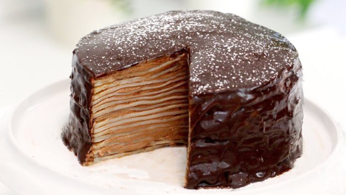 Chocolate Hazelnut Crepe Cake