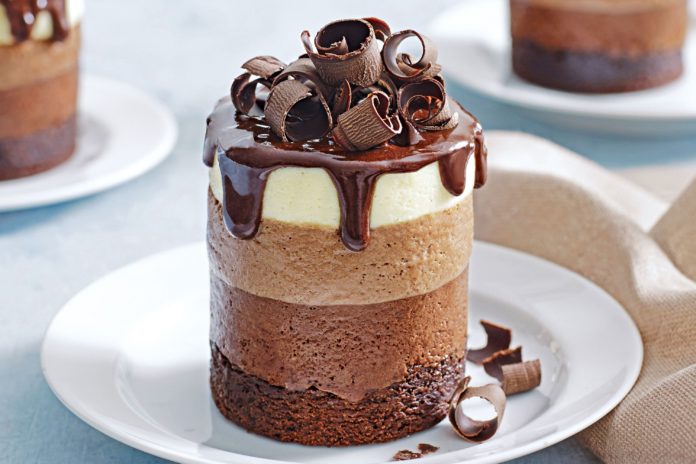 Triple Chocolate Mousse Cake