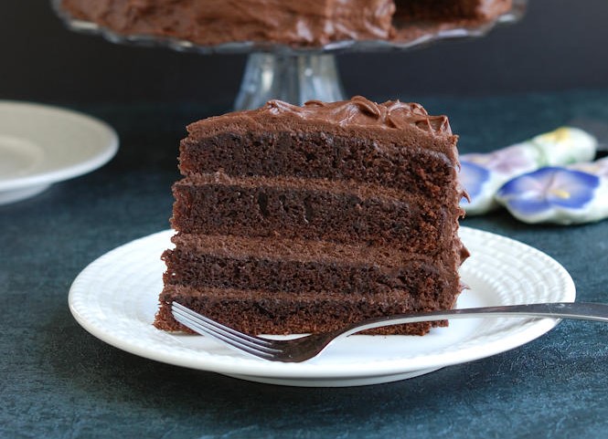 Triple chocolate layer cake recipe