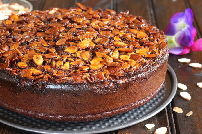 chocola Upside down Almond cake