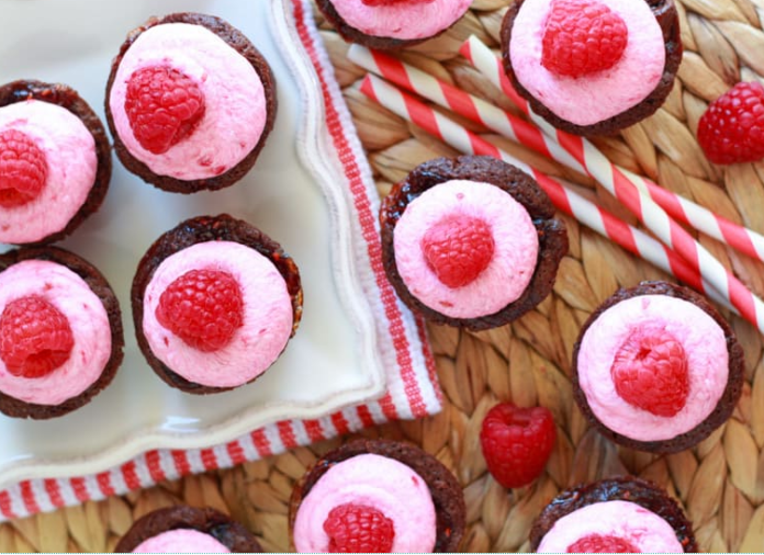 RASPBERRY BROWNIE BITES