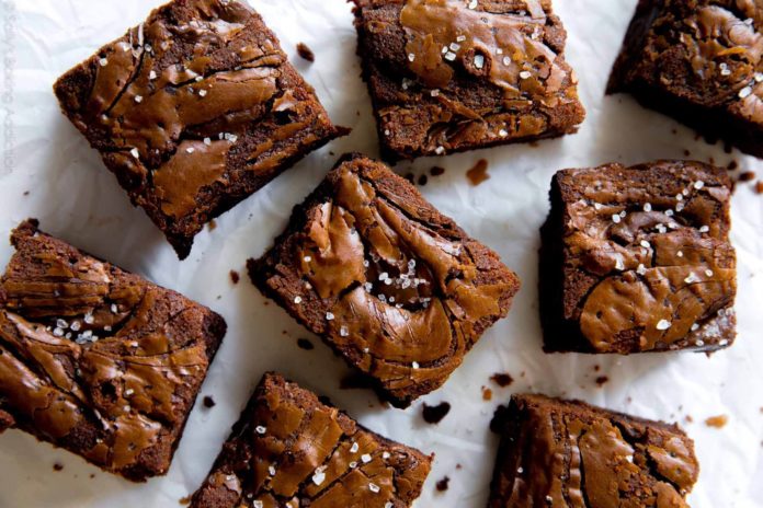 Fudgy Nutella brownies