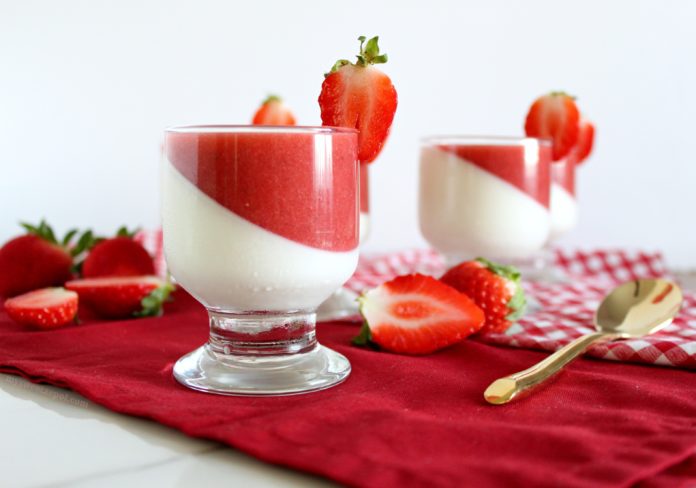 White Chocolate Strawberry PannaCotta