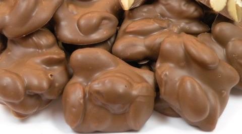 Peanut-Butter and Dark Chocolate Almond Clusters Recipe