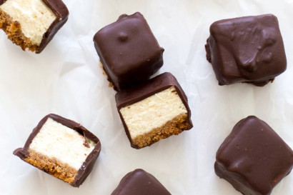 Chocolate-Covered Cheesecake Squares